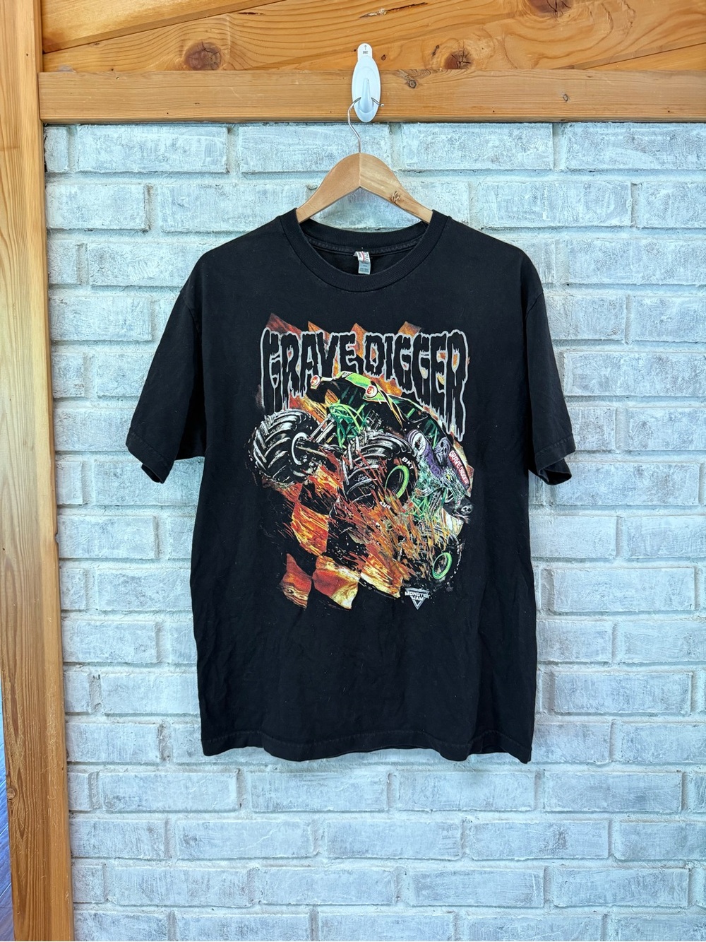Alstyle Black Grave Digger Monster Truck Graphic Tee